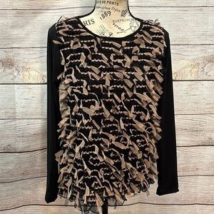 VLT’s by Valentina Top Italy Tulle Ribbon Detail Size Small